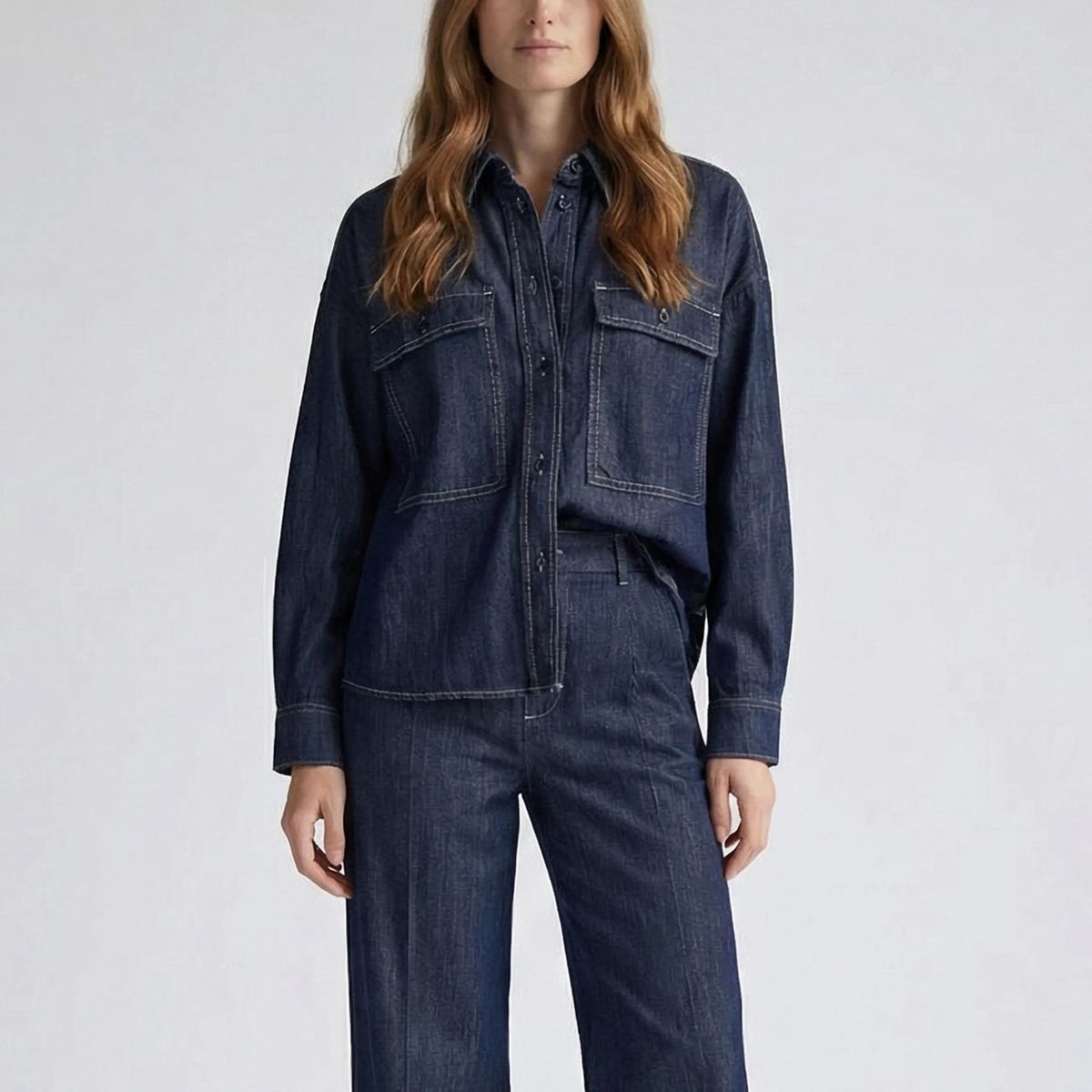 Oversized Jeanshemd mit Taschen