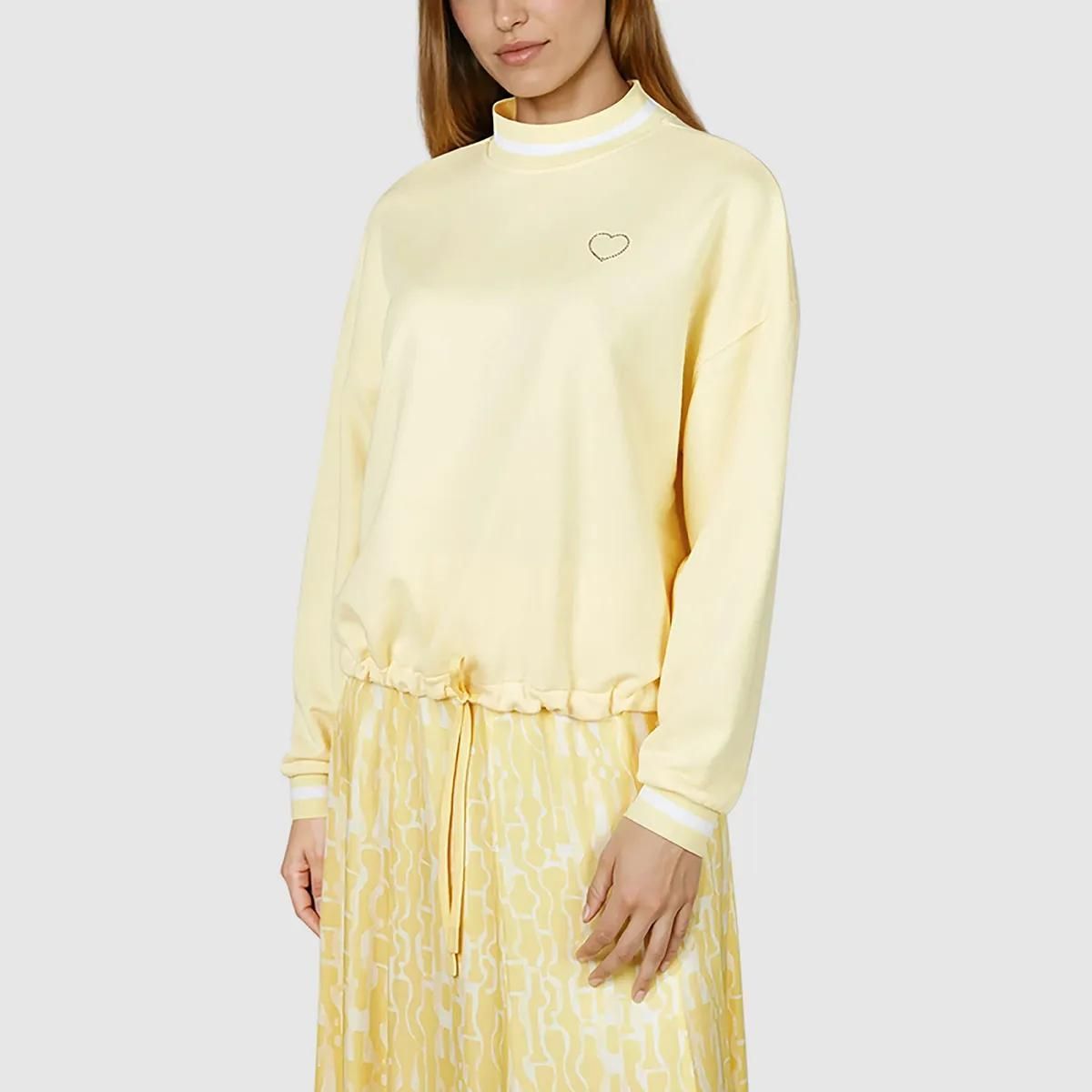 Sweatshirt mit Kordelzugsaum und Herz-Detail