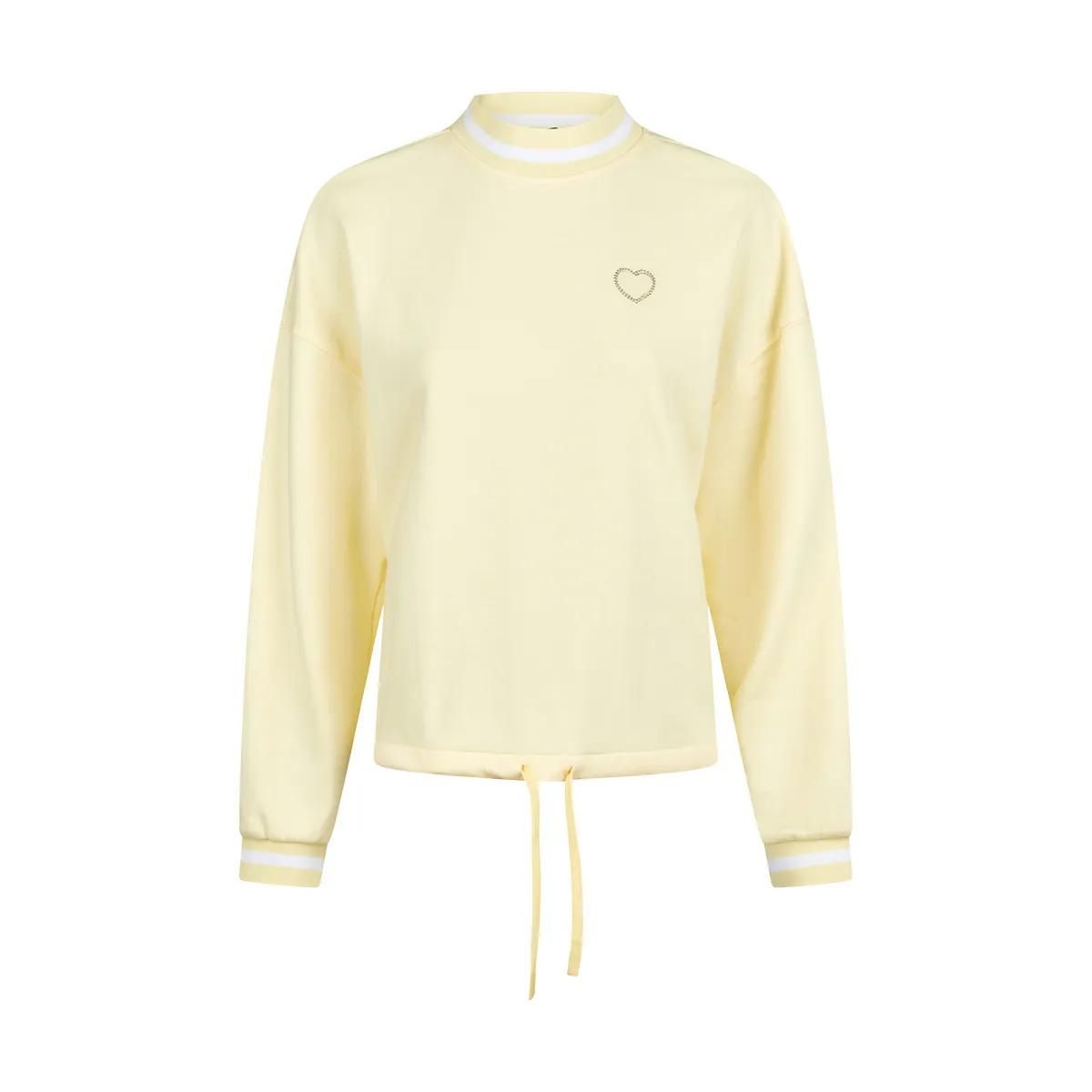 Sweatshirt mit Kordelzugsaum und Herz-Detail