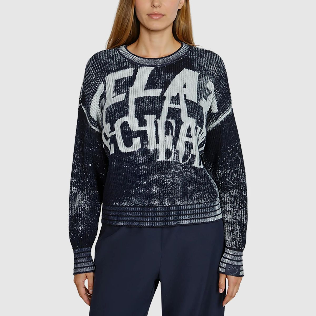 Pullover aus Baumwollmischung mit Grafikprint