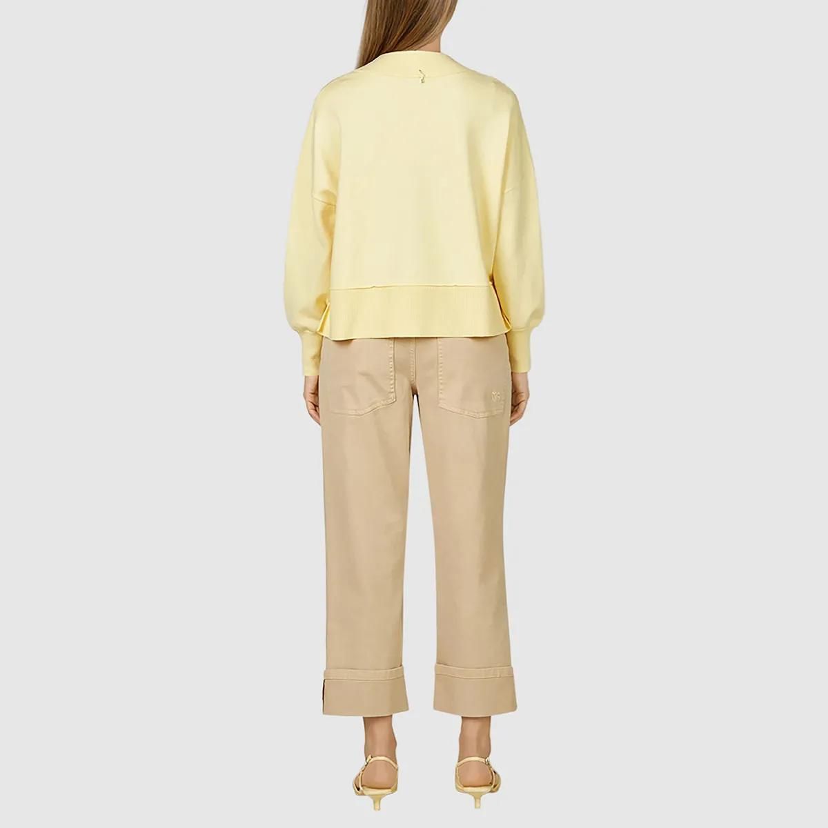 Cropped Sweatshirt mit Perlenherz