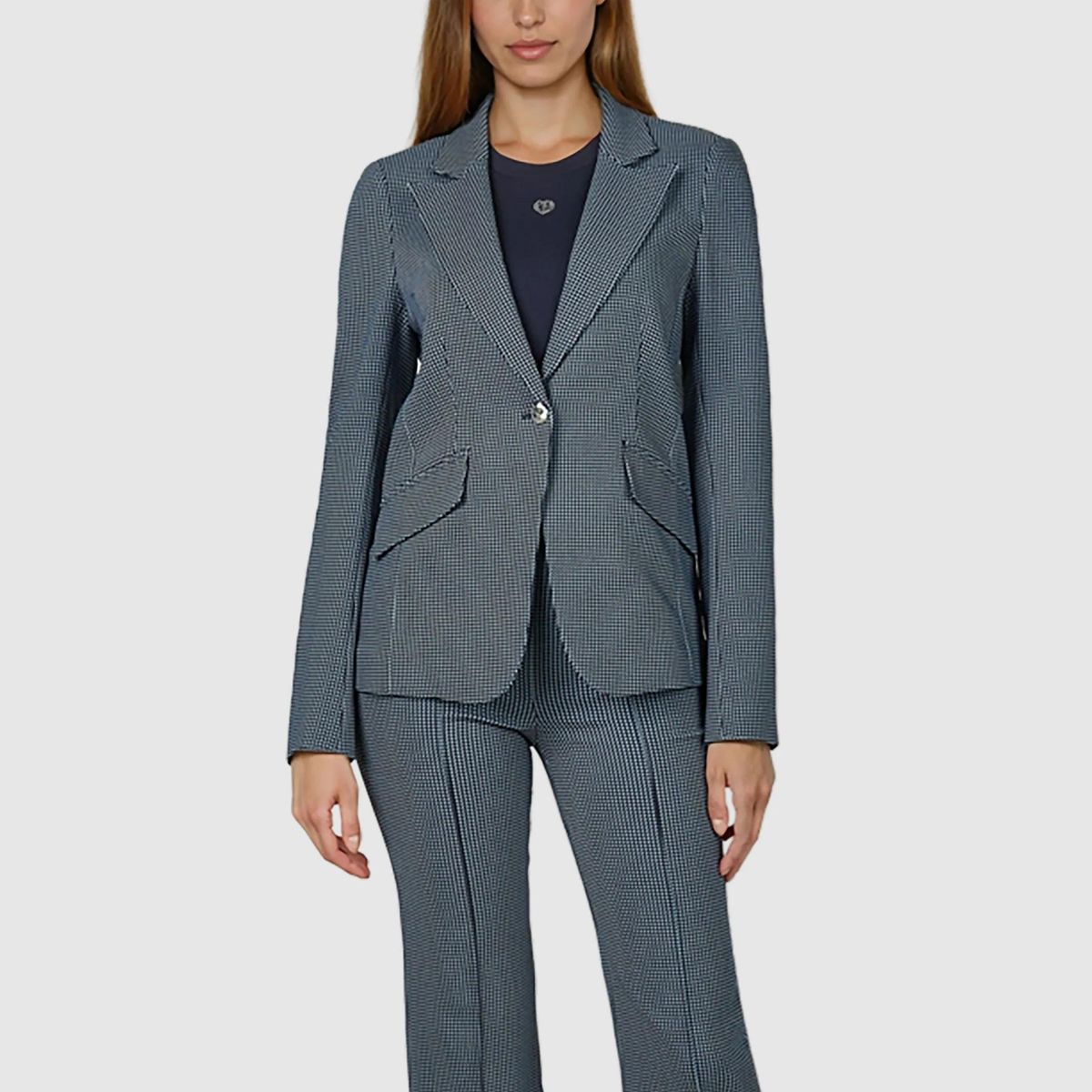 Strukturierter Blazer mit Jacquardmuster