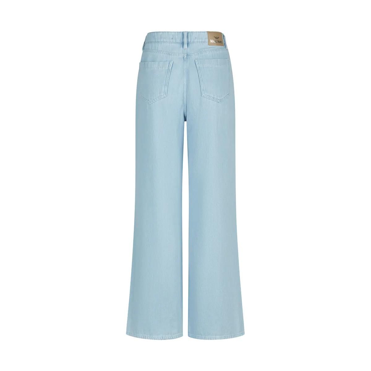 Weite Jeans mit heller Waschung