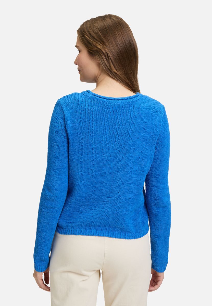 Strukturierter Strickpullover mit Rundhalsausschnitt