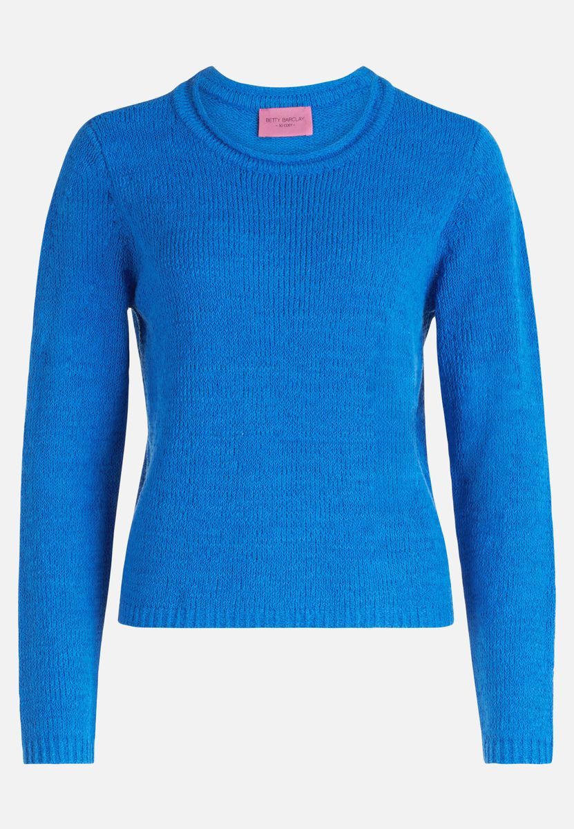 Strukturierter Strickpullover mit Rundhalsausschnitt