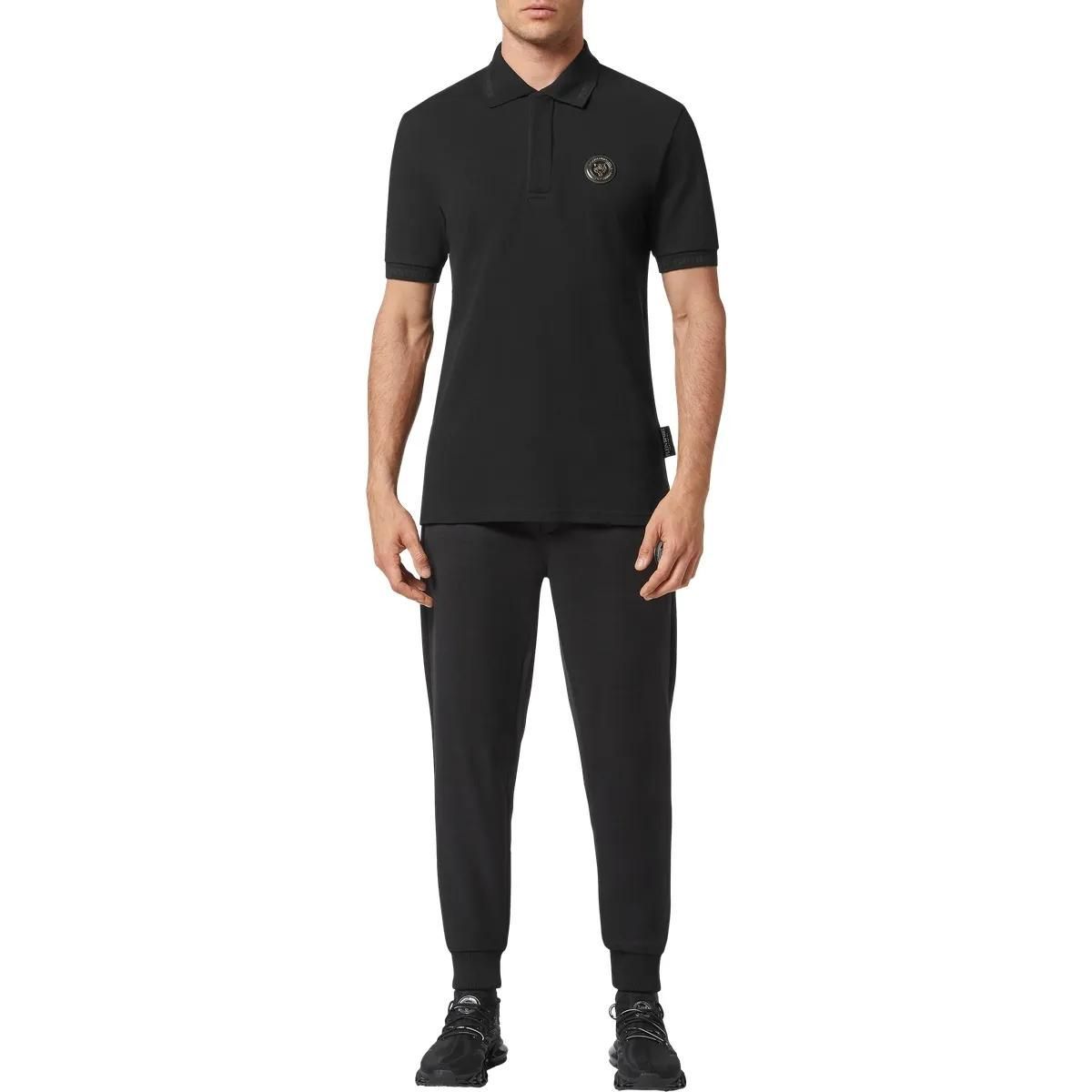 Statement Baumwoll-Piqué-Poloshirt