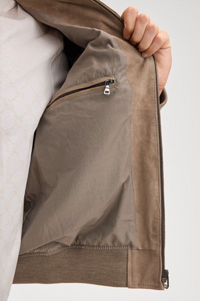 Wildleder-Bomberjacke