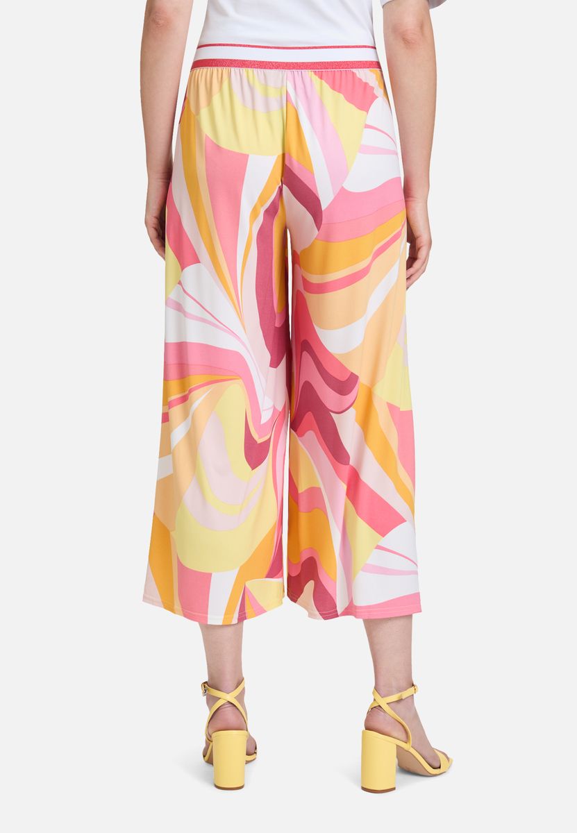 Weite Culotte mit Psychedelischem Print