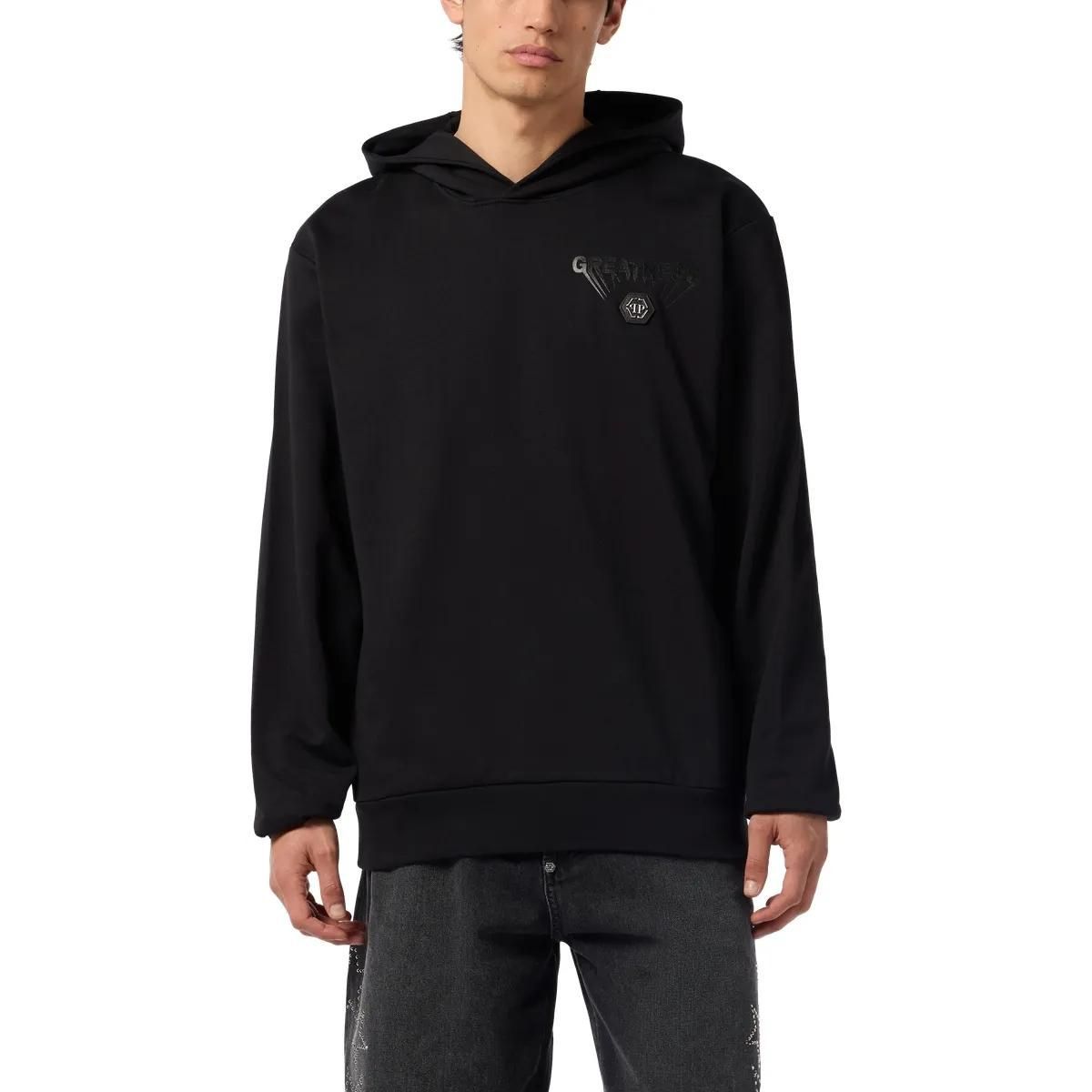 Lässiger Fleece-Hoodie mit Logo-Patch