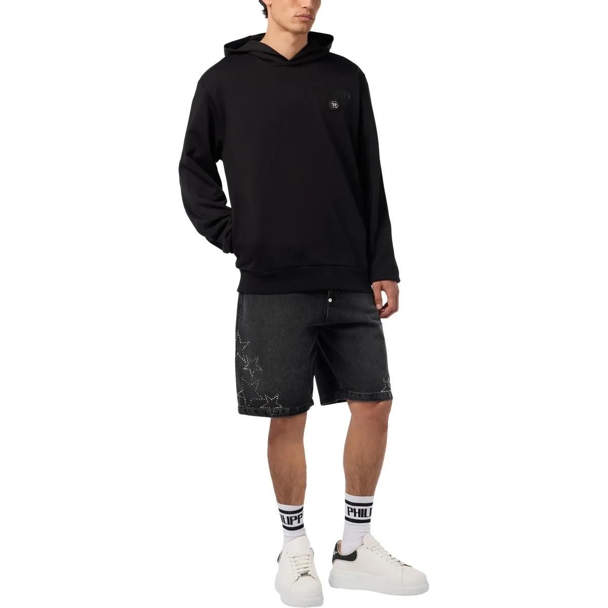 Lässiger Fleece-Hoodie mit Logo-Patch