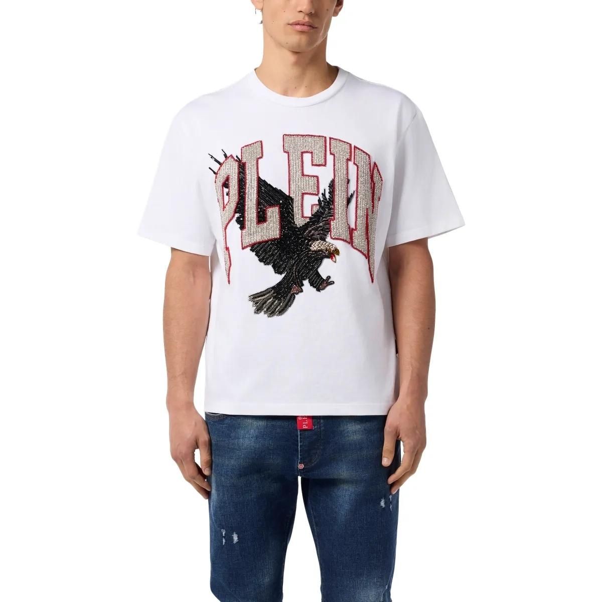 Strass Adler Grafik T-Shirt