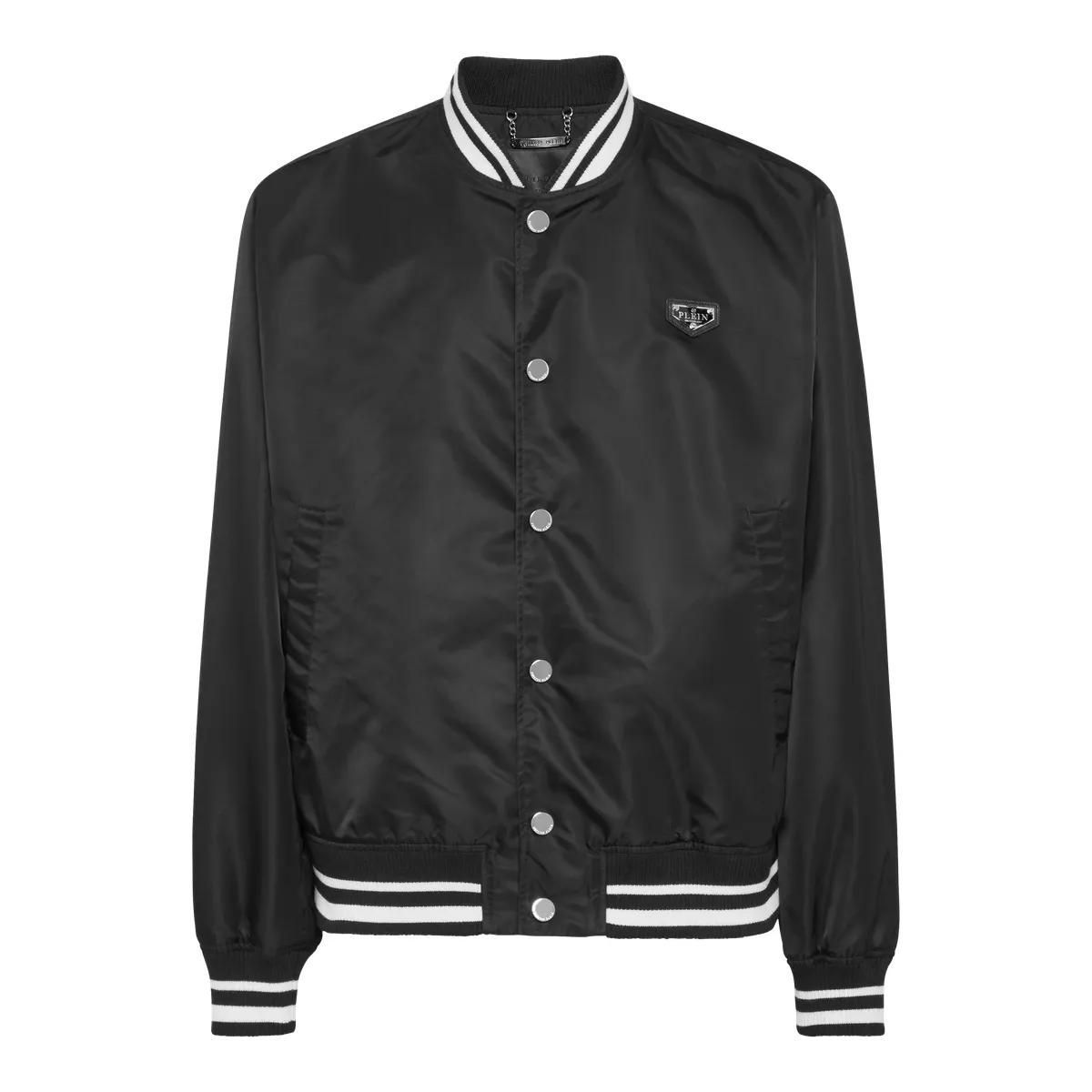 Sportliche Nylon Bomberjacke mit Streifen