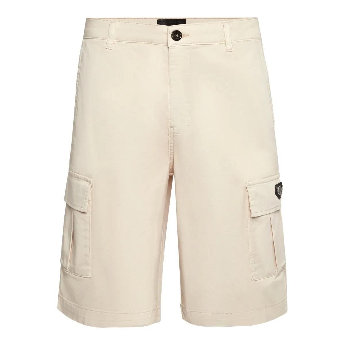 Beige Cargoshorts mit Taschen