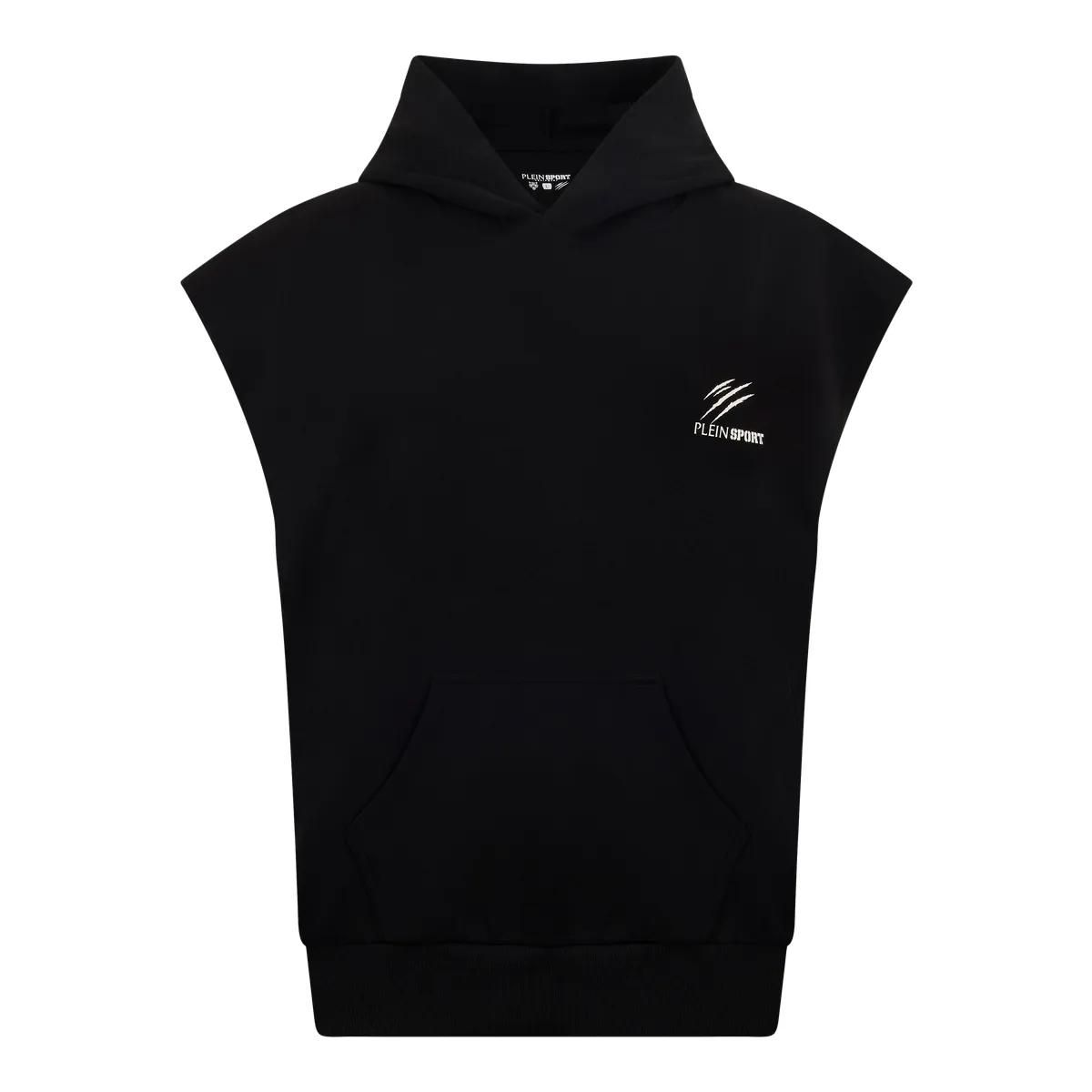 Ärmelloser Fleece Hoodie Weste