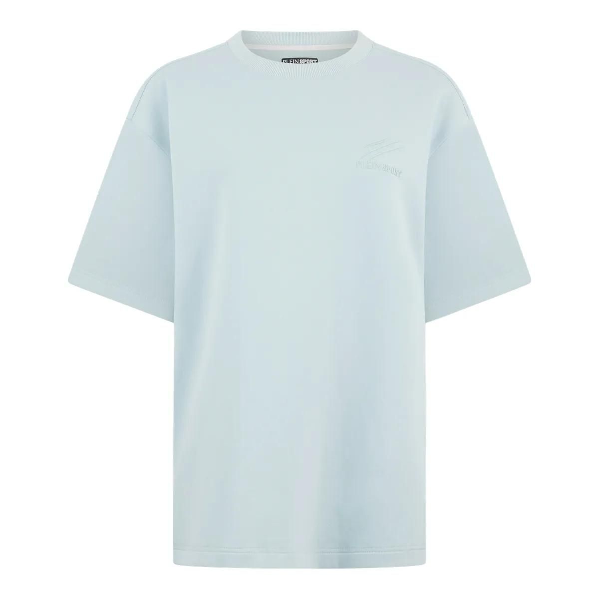 Hellblaues Oversize Piqué T-Shirt