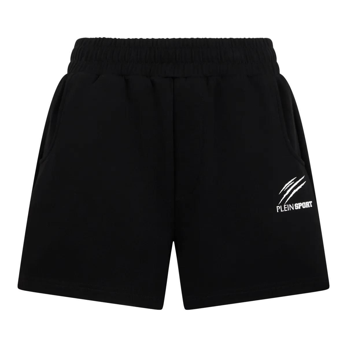 Schwarze lockere Sportshorts