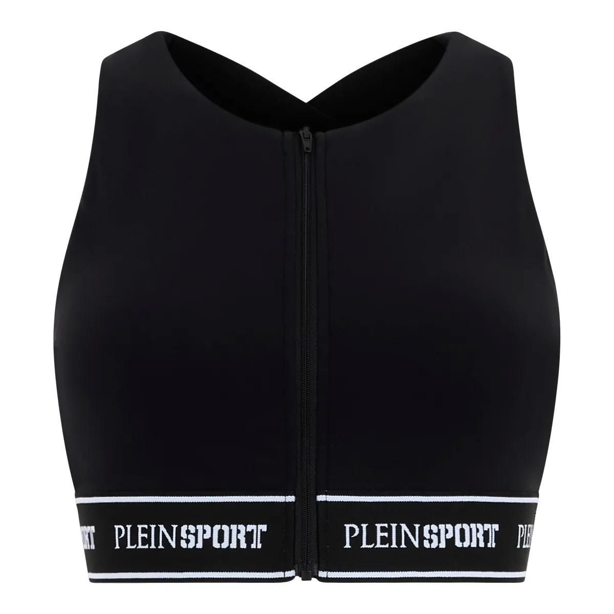 Racerback Sport-BH-Top mit Reißverschluss