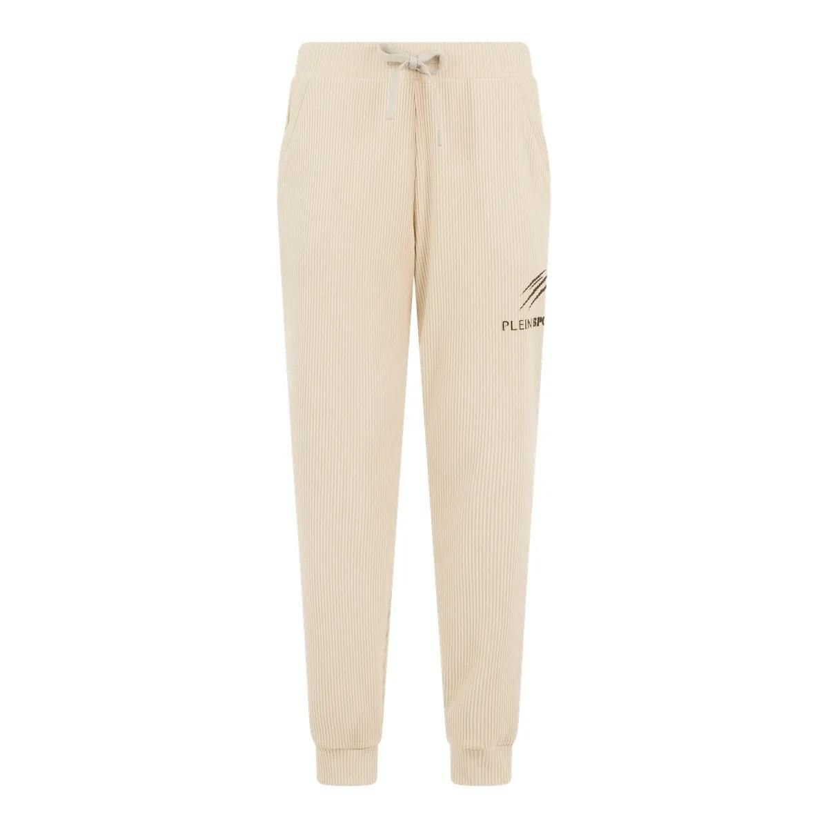Gerippte Strick-Loungewear-Hose mit Logo