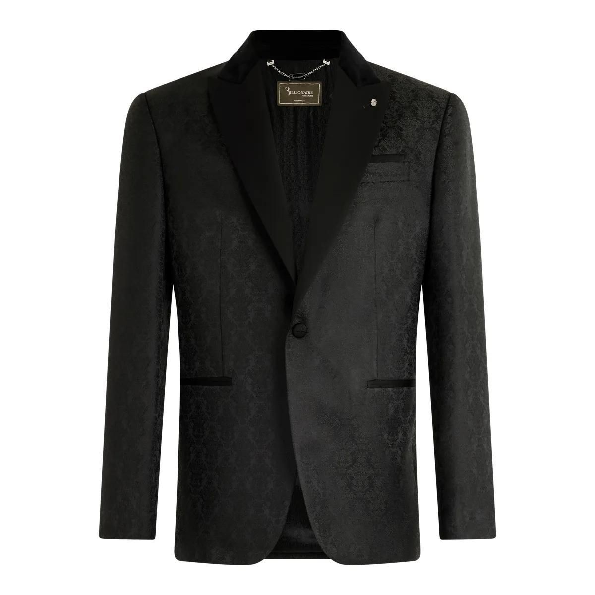 Eleganter Jacquard Brokat Dinner Blazer