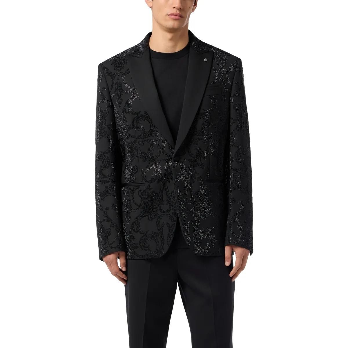 Brocade Strass Abend Blazer