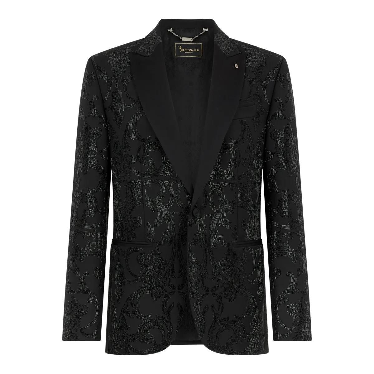 Brocade Strass Abend Blazer