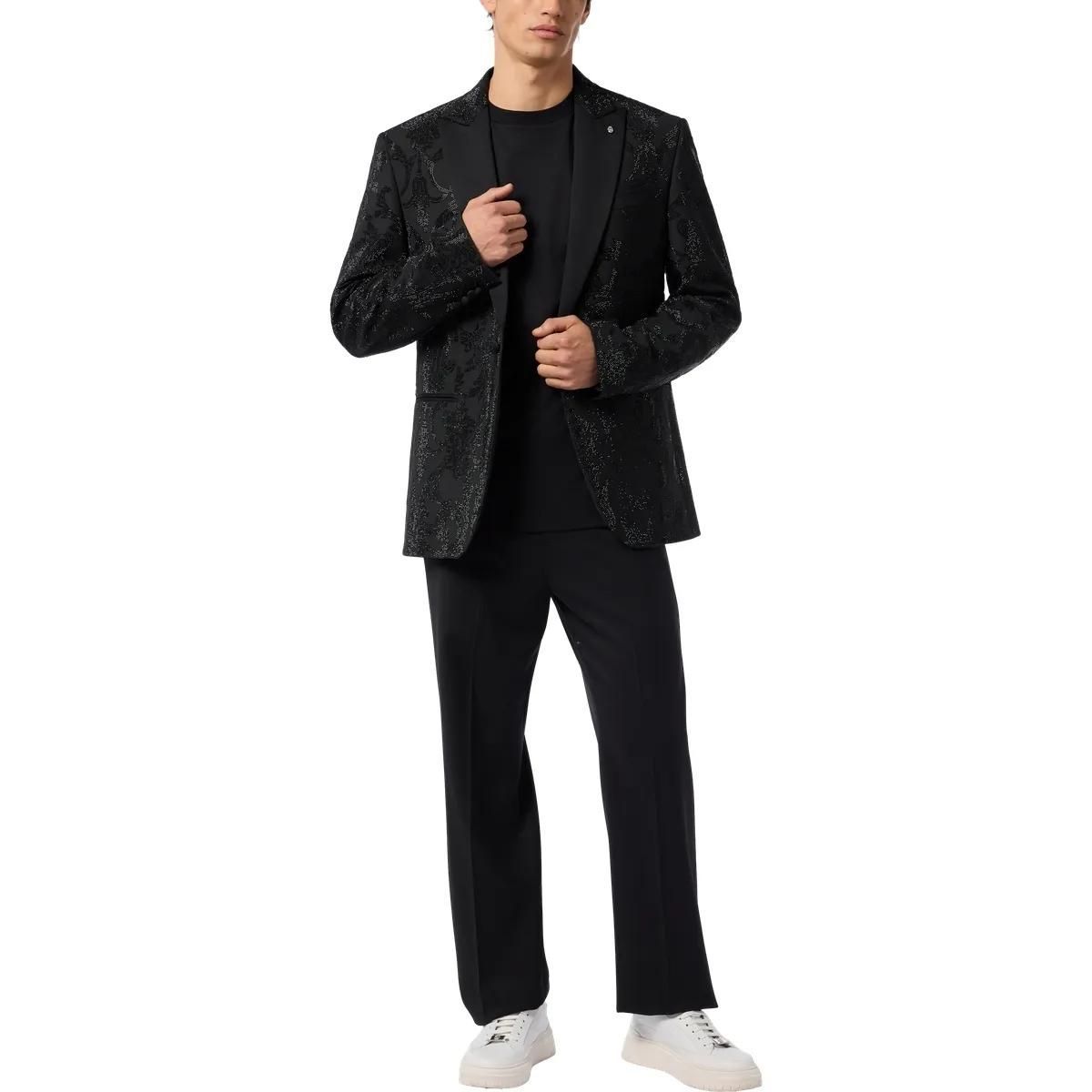 Brocade Strass Abend Blazer