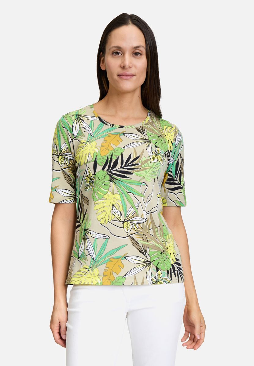 Basic Shirt mit Blumenmuster