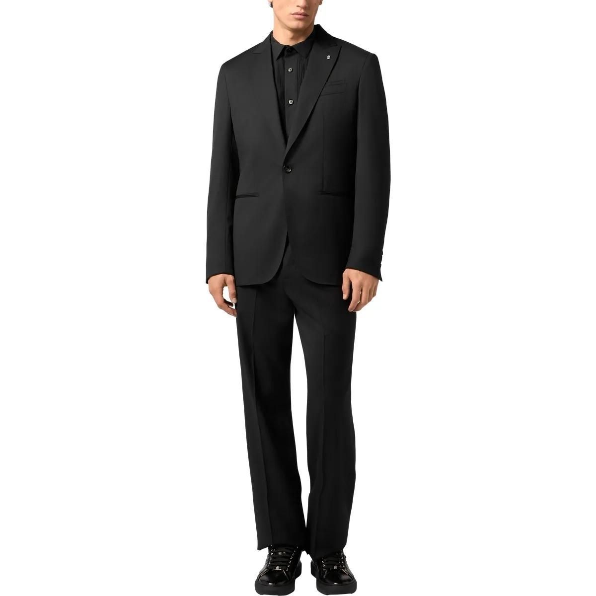 Einreihiger Blazer aus leichter Wolle