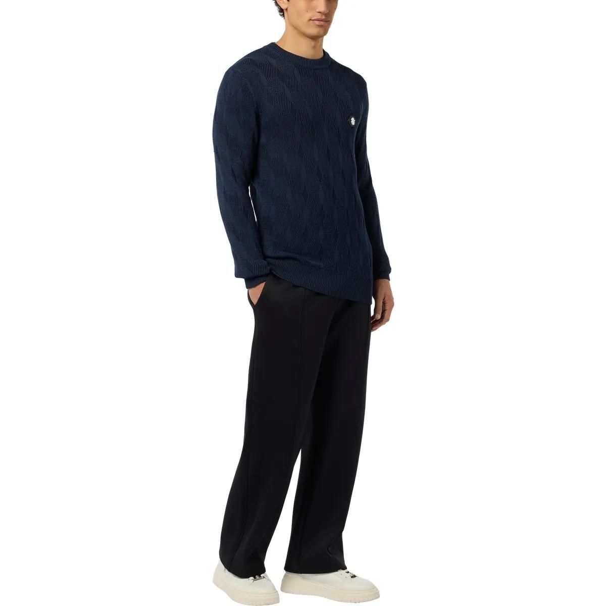 Strukturierter Strickpullover aus Wollseide