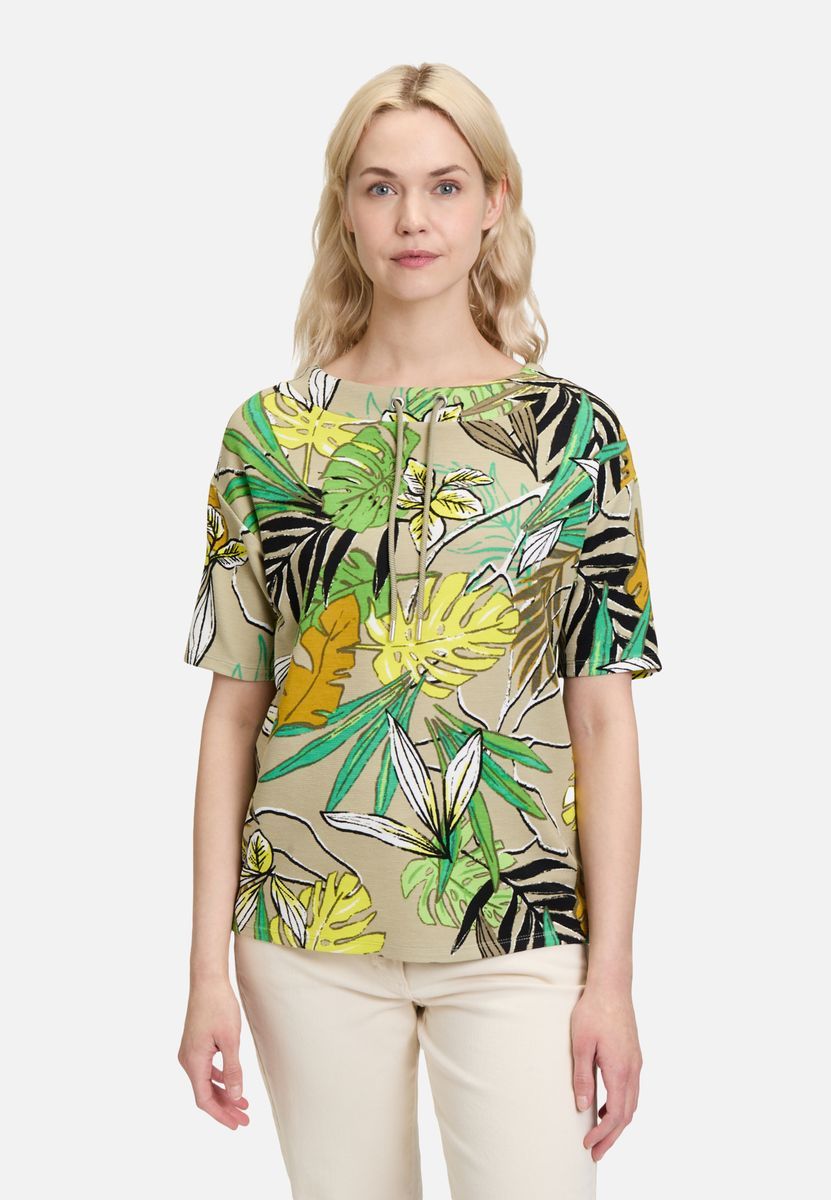 Tropical bedrucktes Kurzarm-Sweatshirt