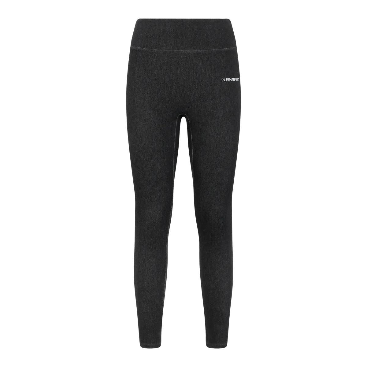 Sport Leggings mit Denim-Effekt und Hohem Bund