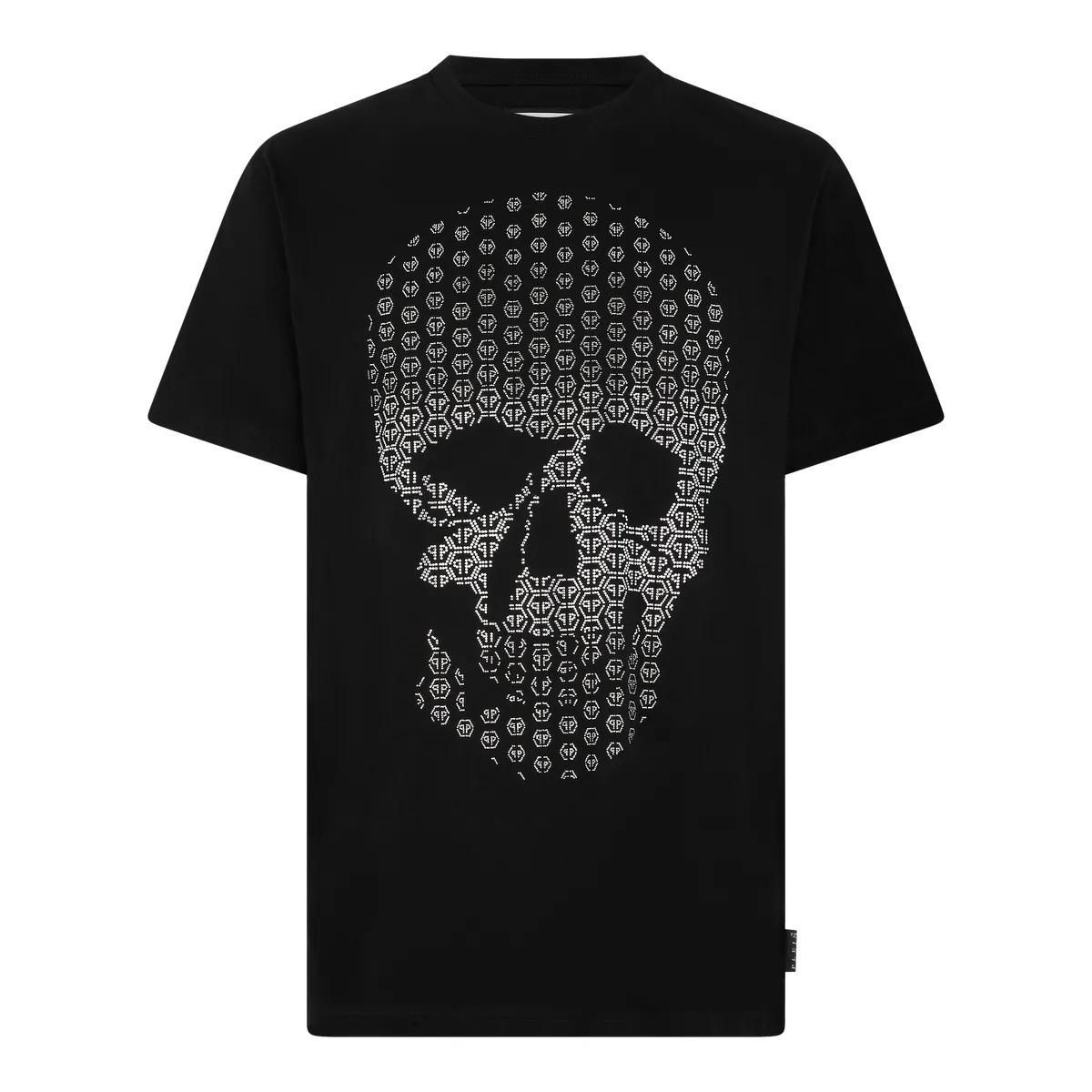 T-Shirt aus Baumwolle mit Totenkopf-Grafikprint