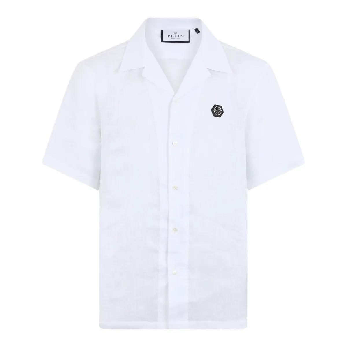 Kurzärmeliges Bowlinghemd aus Leinen