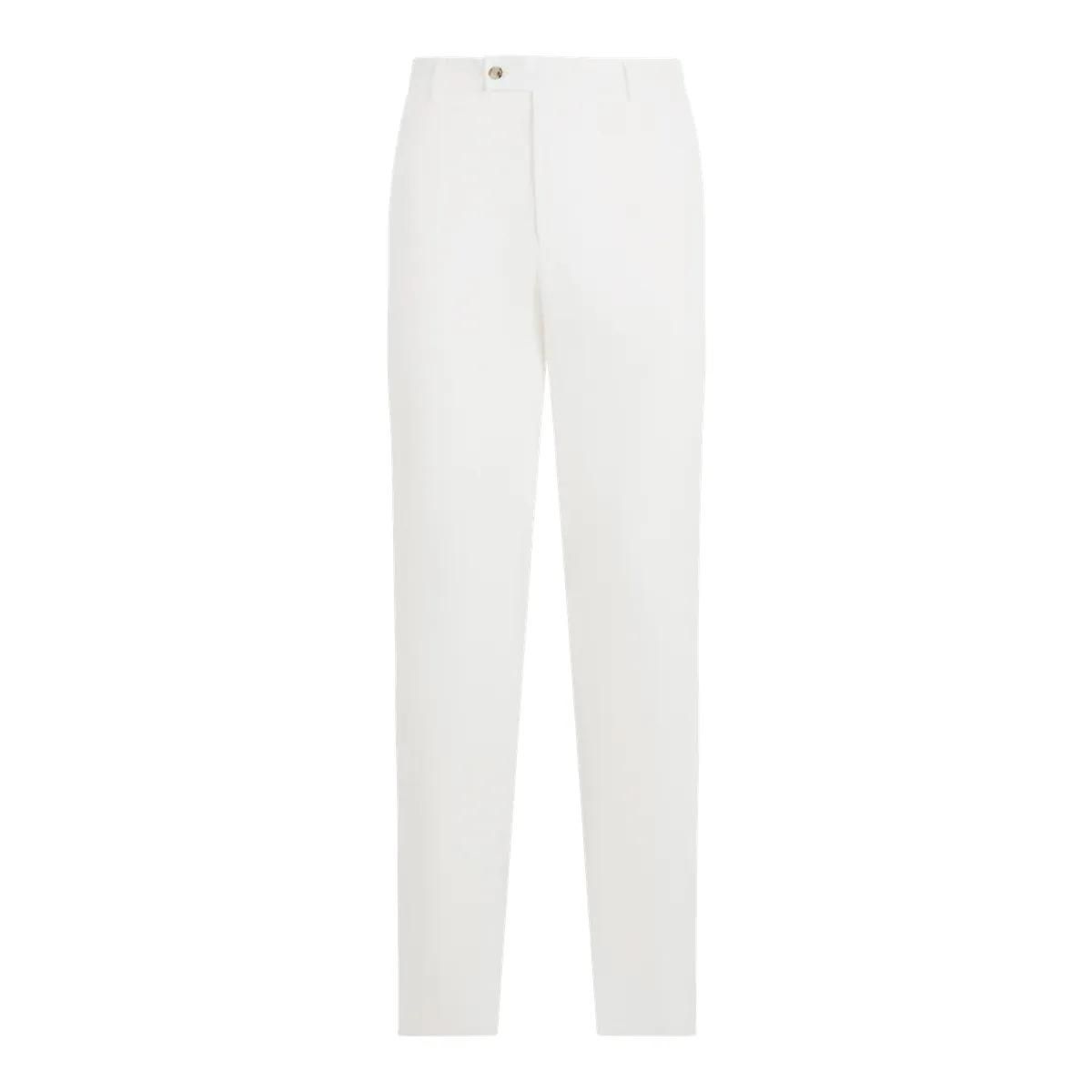 Herren Weiße Leinen Joy Fit Hose