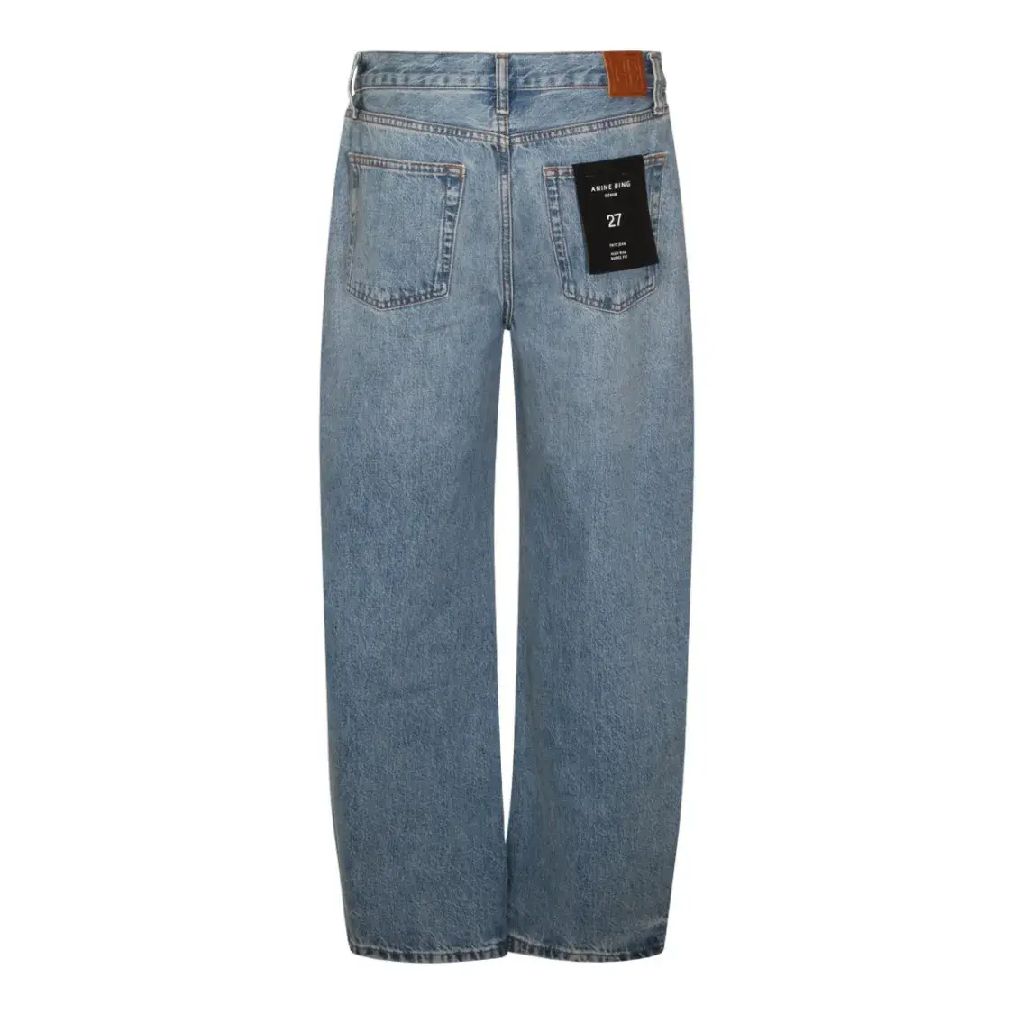 Mittelhohe Jeans mit weitem Bein