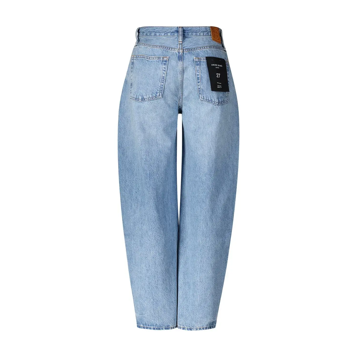 Mittelhohe Jeans mit weitem Bein