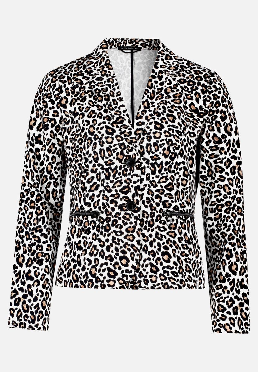 Kurzblazer mit Animalprint
