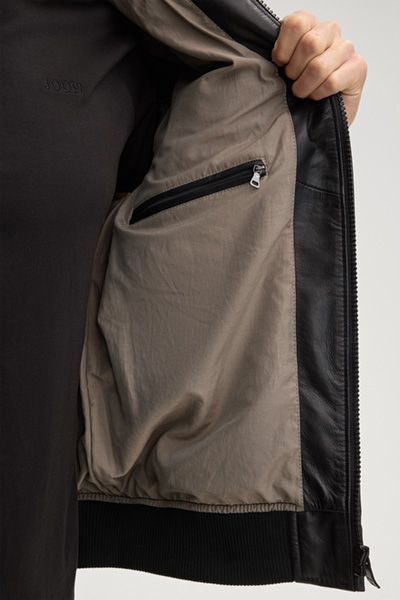 Klassische Lammleder-Bomberjacke