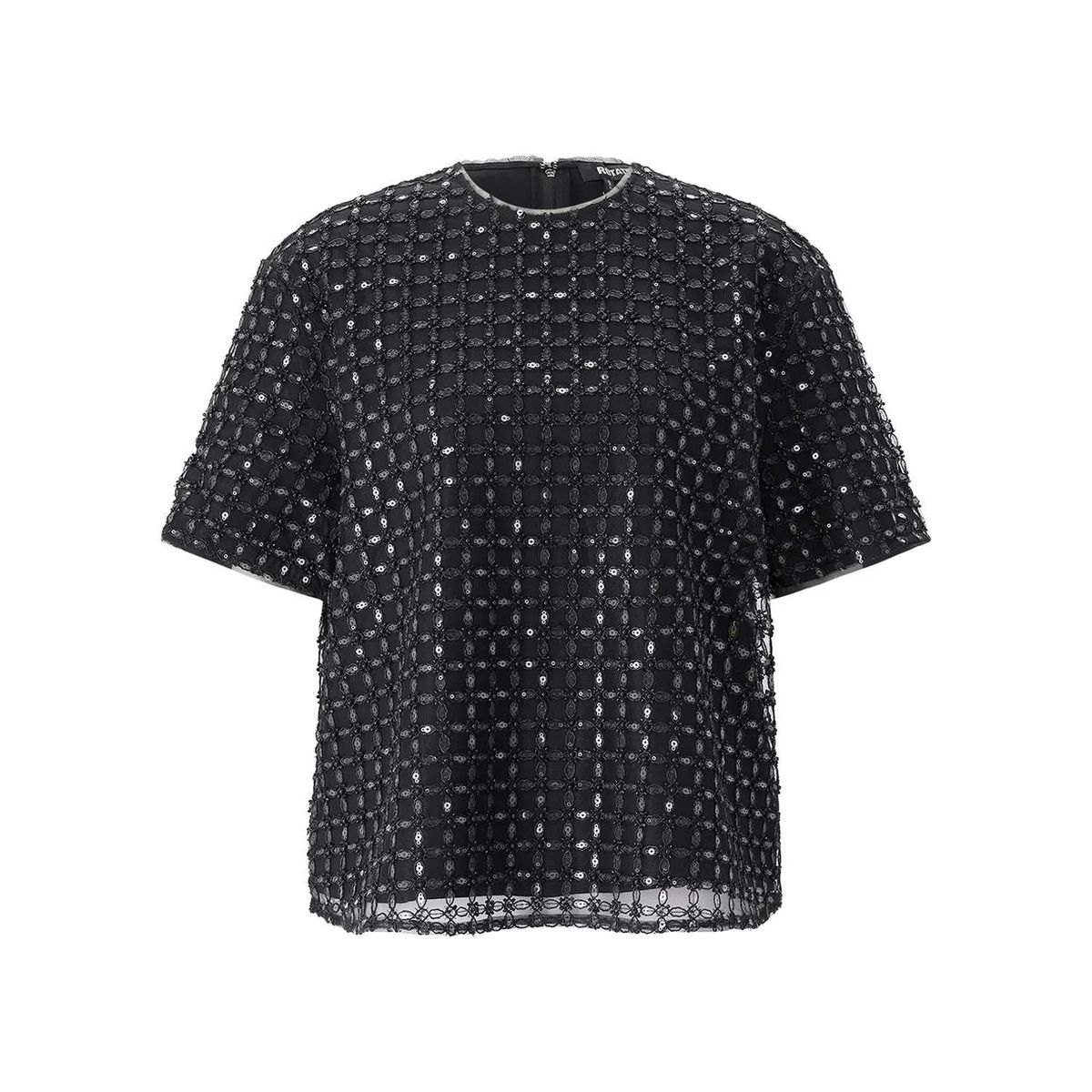 Oversize T-Shirt mit Pailletten