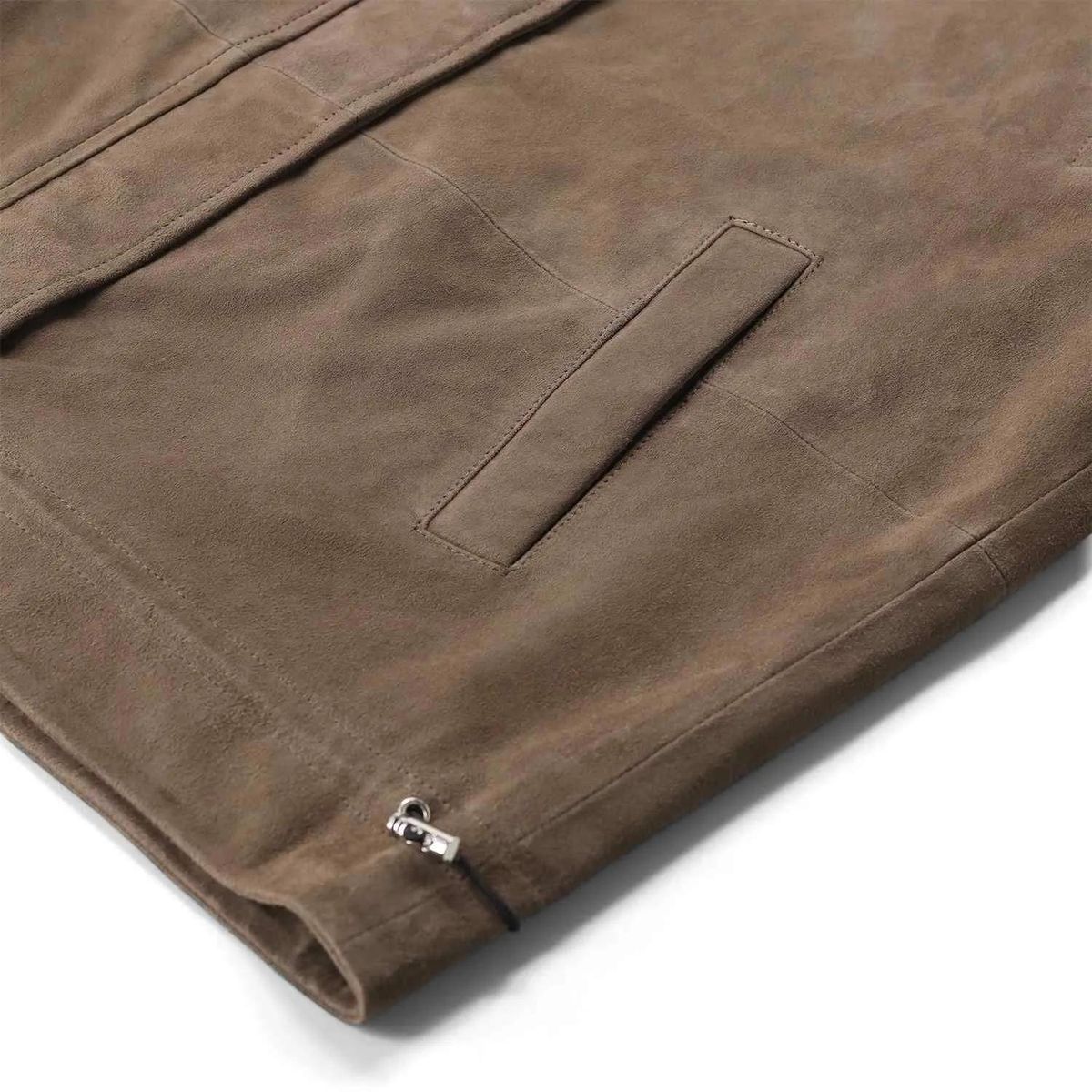 Übergroße Wildlederjacke