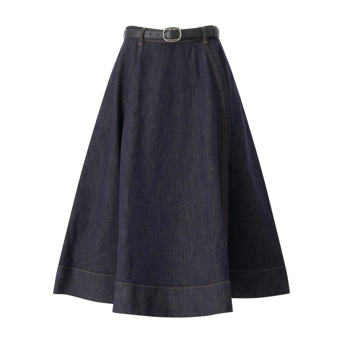 Eleganter A-Linien Denim Midirock