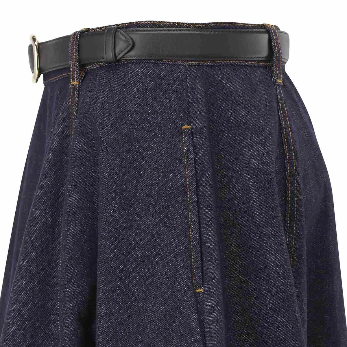 Eleganter A-Linien Denim Midirock