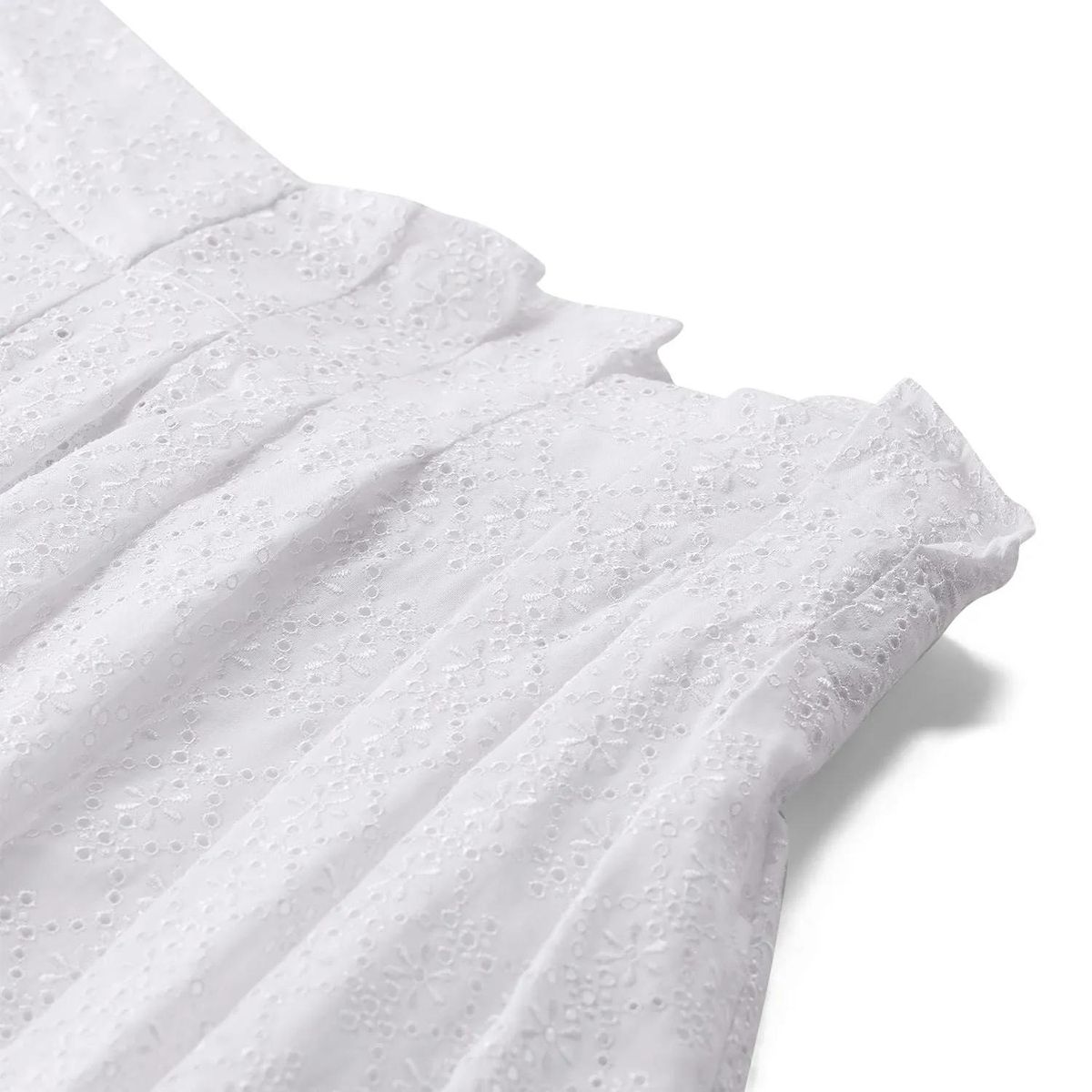 Eleganter weißer Midirock mit Lochstickerei