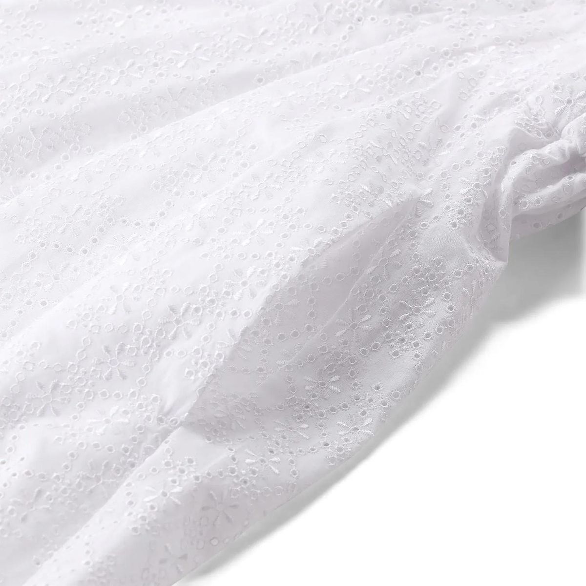 Eleganter weißer Midirock mit Lochstickerei