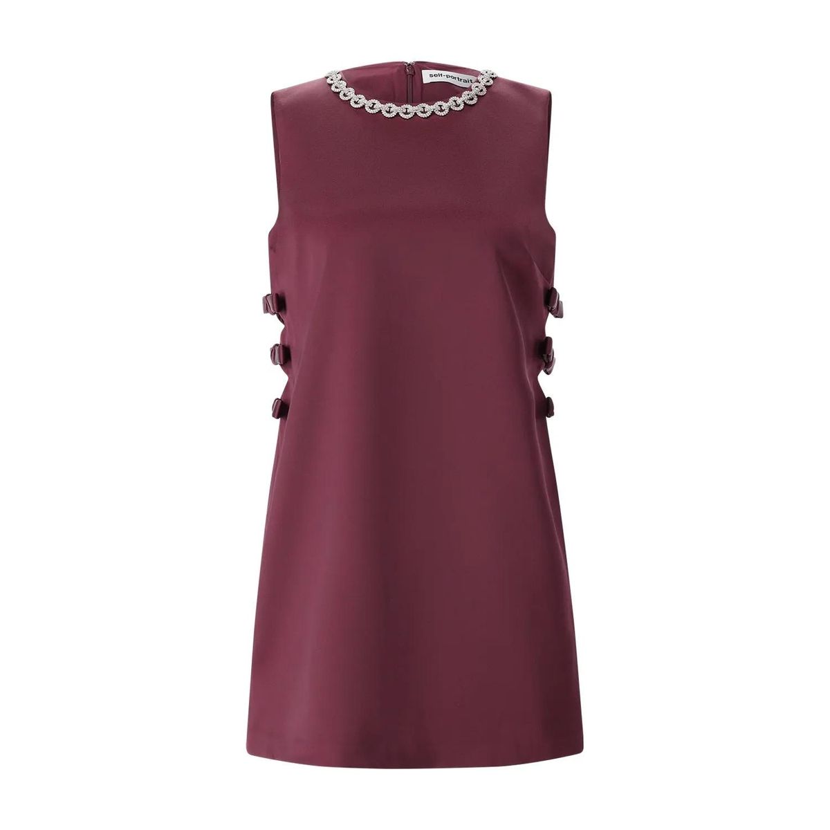 Satin Minikleid mit Schleifendetail