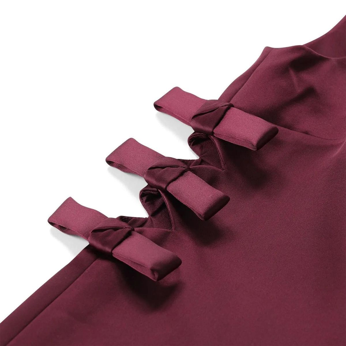 Satin Minikleid mit Schleifendetail