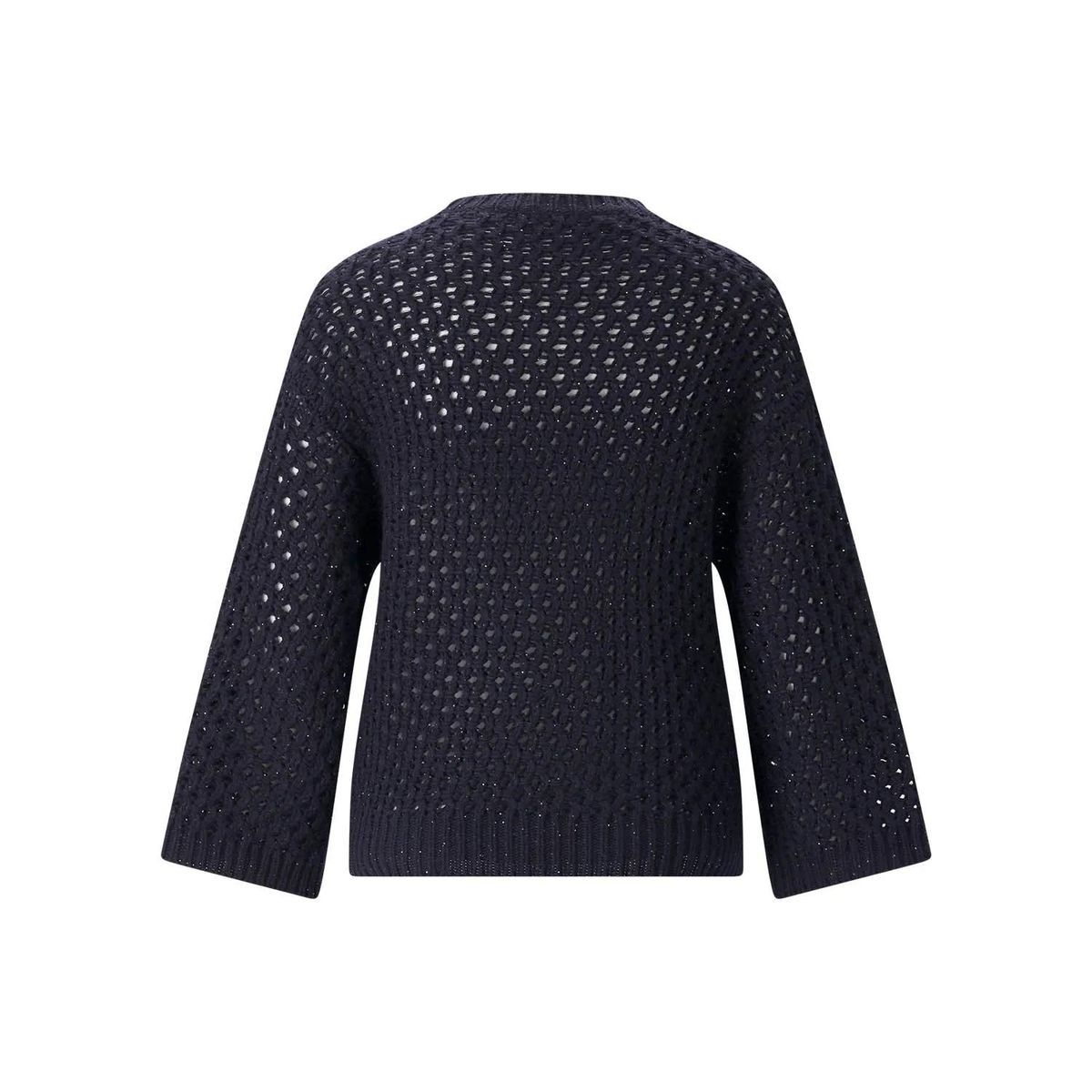 Glitzernder Strickpullover mit offener Masche