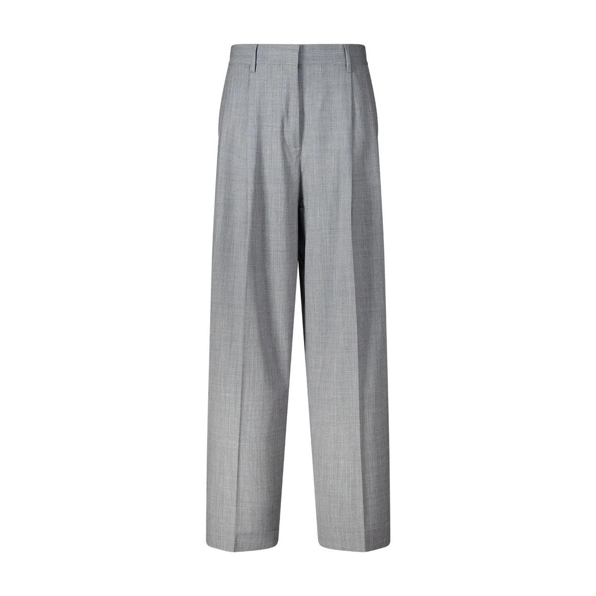 Weite Wollhose mit Bundfalten