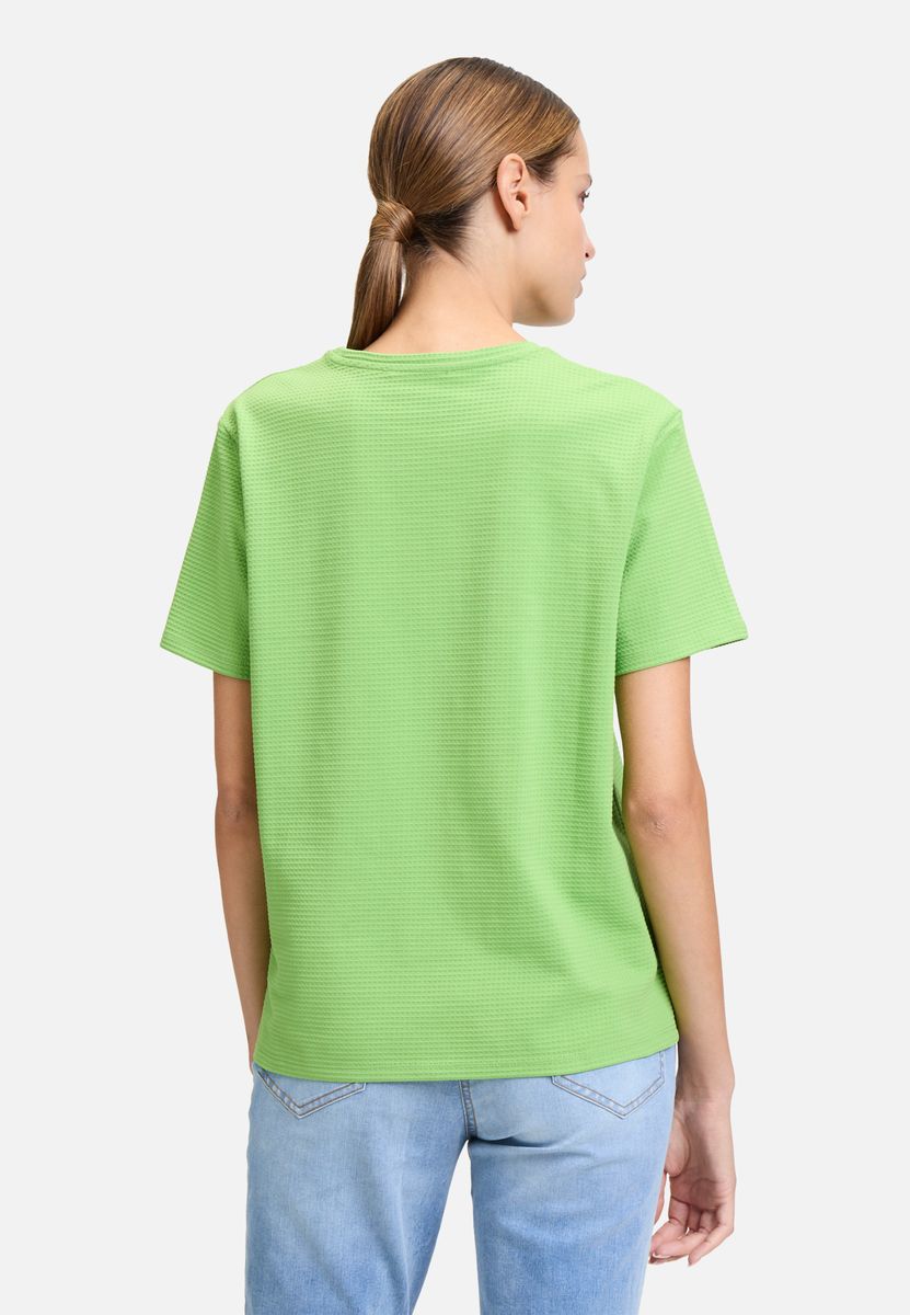 Basic T-Shirt mit kurzer Ärmel und Struktur