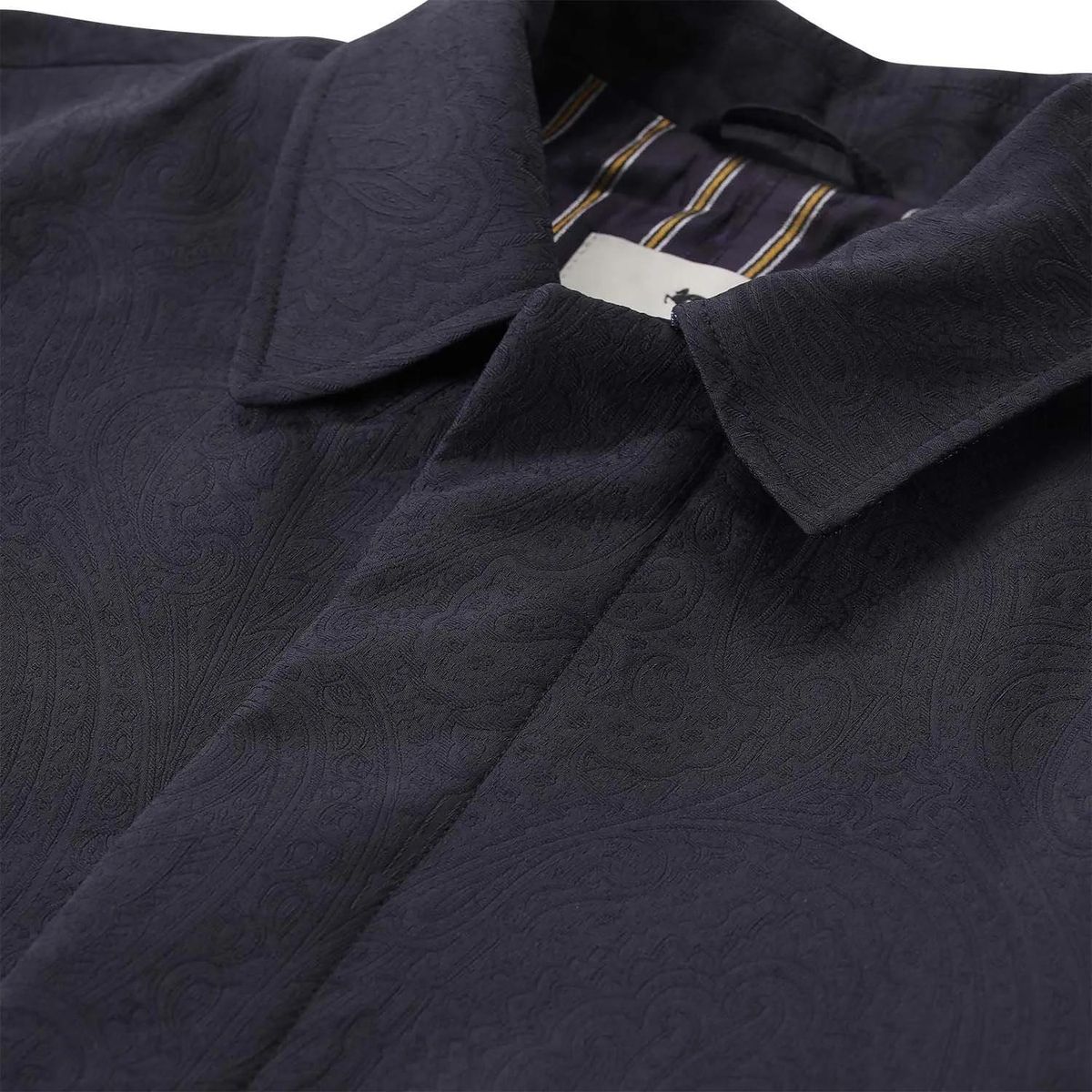 Einreihiger Mantel mit Paisley-Muster